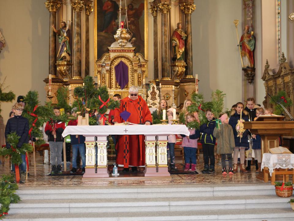 Segnung der Palmkreuze