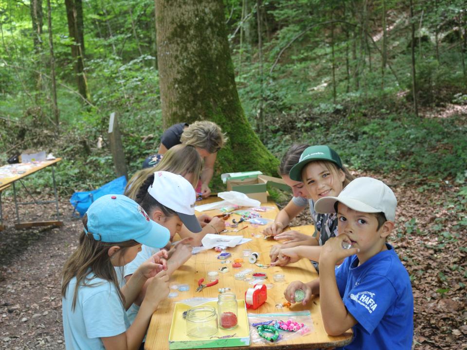 Perlen aufziehen