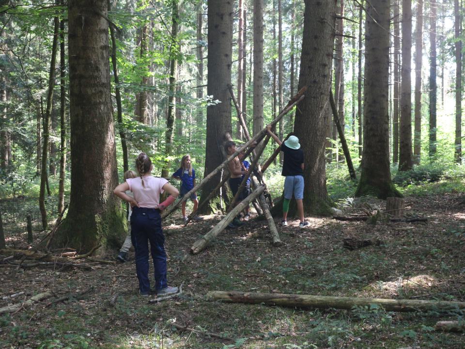Hütte bauen