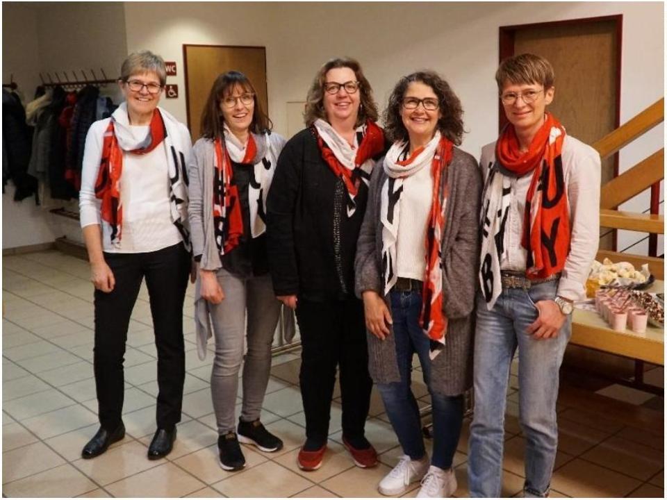 Vorstand FG Tobel v.l.n.r.: Esther Weber, Melanie Moos, Astrid Galliker, Manuela Konzett, Saskia Niedermann