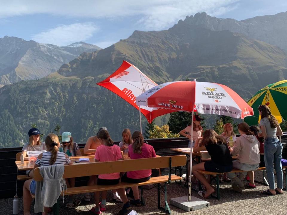 Basteln bei super Aussicht