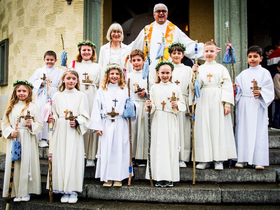 Gruppenfoto nach Gottesdienst