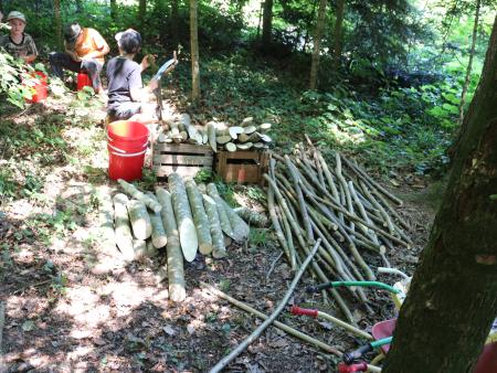 Material für den Barfussweg