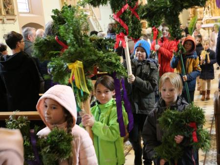 Palmprozession Kinder