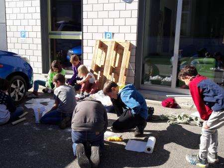 eifrige Vorbereitungen für die Mehlschlach