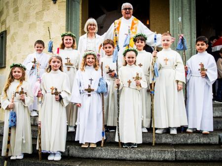 Gruppenfoto nach Gottesdienst