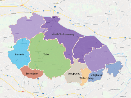 Karte Kirchgemeinden