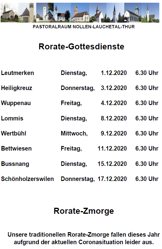 Rorate-Daten 2020